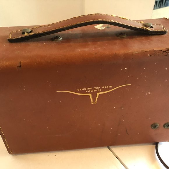 VINTAGE Philco E-675-124 Radio with Leather Case #F31 - Picture 5 of 10